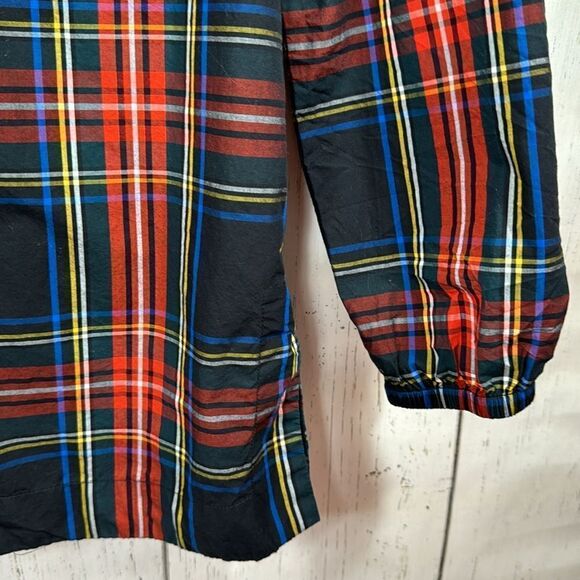 J.Crew Plaid Velvet Trim Blouse Preppy Holiday Classic Academia Chic Layering - Picture 8 of 15